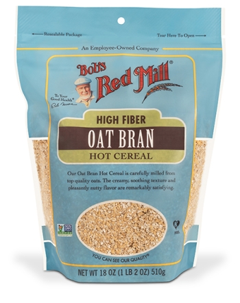 bag of Bob's Red Mill Oat Bran Hot Cereal