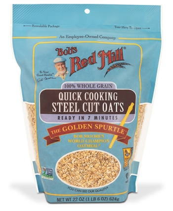 bag of Bobs Red Mill quick cooking steel cut oats