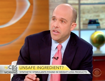 Screenshot of Pieter Cohen talking on CBS This Morning
