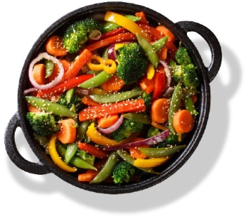 pot of sliced and cooked vegetables