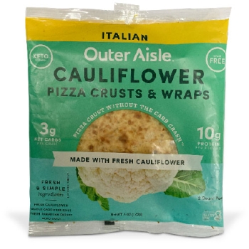 package of Outer Aisle Italian Cauliflower Pizza Crusts