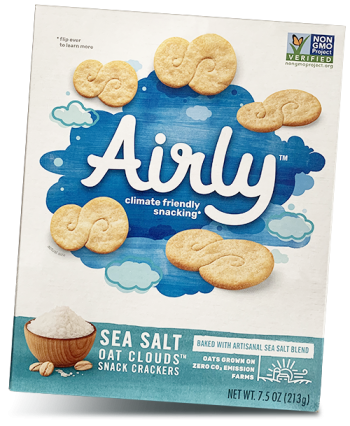 box of Airly sea salt crackers