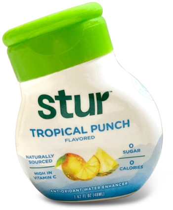 bottle of Stur tropical punch
