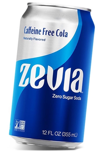 can of Zevia caffeine free cola
