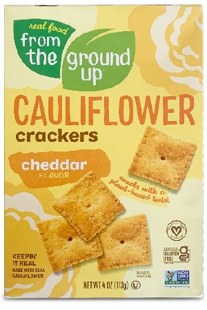 box of From The Ground Up Cauliflower Crackers