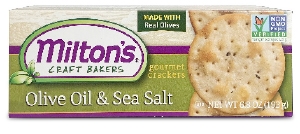 Box of Milton's Olive oil & sea salt crackers