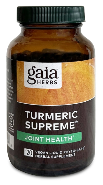 bottle of Gaia Herbs Turmeric Supreme Joint health