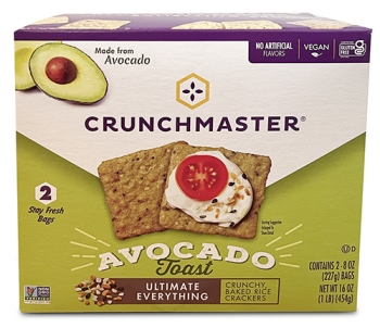 box of Crunchmaster Avocado toast craackers