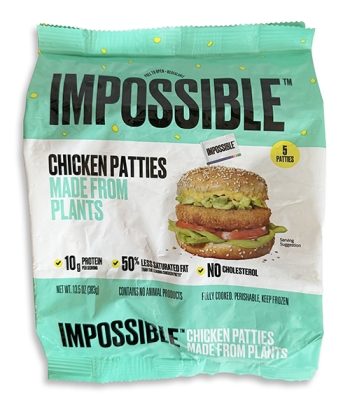 pack of Impossible chicken patties