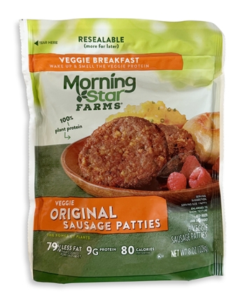 pack of Morningstar farms Original sausage Patties