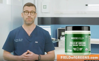 screen shot of Brickhouse Nutrition's Field or Greens ad