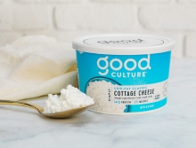 tub of goo culture cottage cheese with spoon